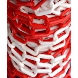 Łańcuch Plastikowy Biało-Czerwony 6mm