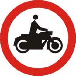 Znak B-4 Zakaz Wjazu Motocykli