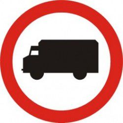 Znak B-5 Zakaz Wjazdu Pojazdów Ciężarowych
