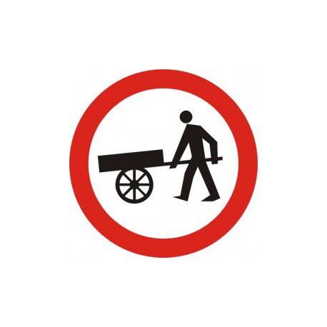 Znak B-12 Zakaz Wjazdu Wózków Ręcznych
