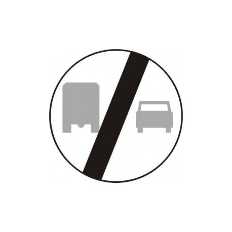 Znak B-28 Koniec Zakazu Wyprzedzania przez Samochody Ciężarowe
