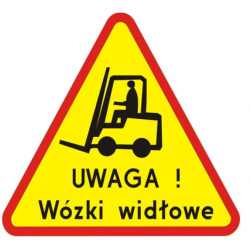 Znak Uwaga Wózki Widłowe 