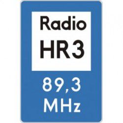 Znak D-34a  Informacja Radiowa o Ruchu Drogowym